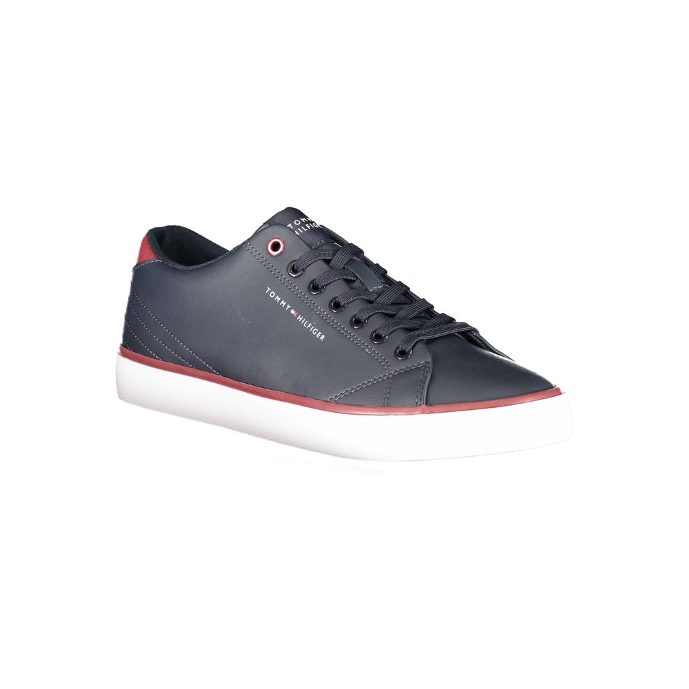 Tommy Hilfiger Blue Polyester Sneaker in navy blue, perfect for casual footwear styles