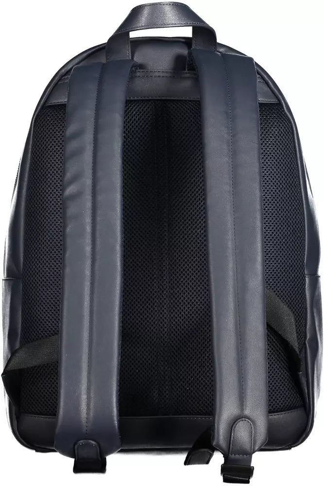 Blue Tommy Hilfiger backpack with padded straps and laptop compartment for men