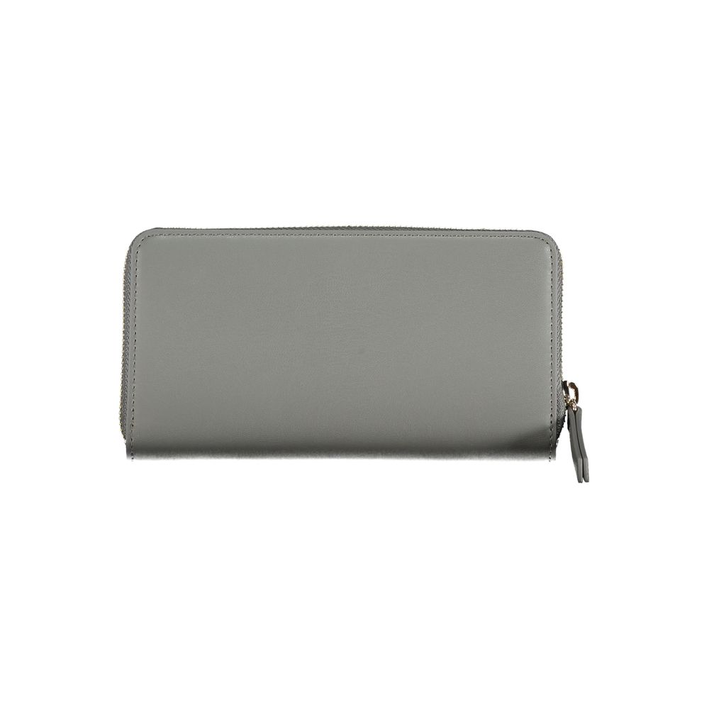 Gray zippered wallet from Tommy Hilfiger Chic Polyethylene Compact Wallet collection