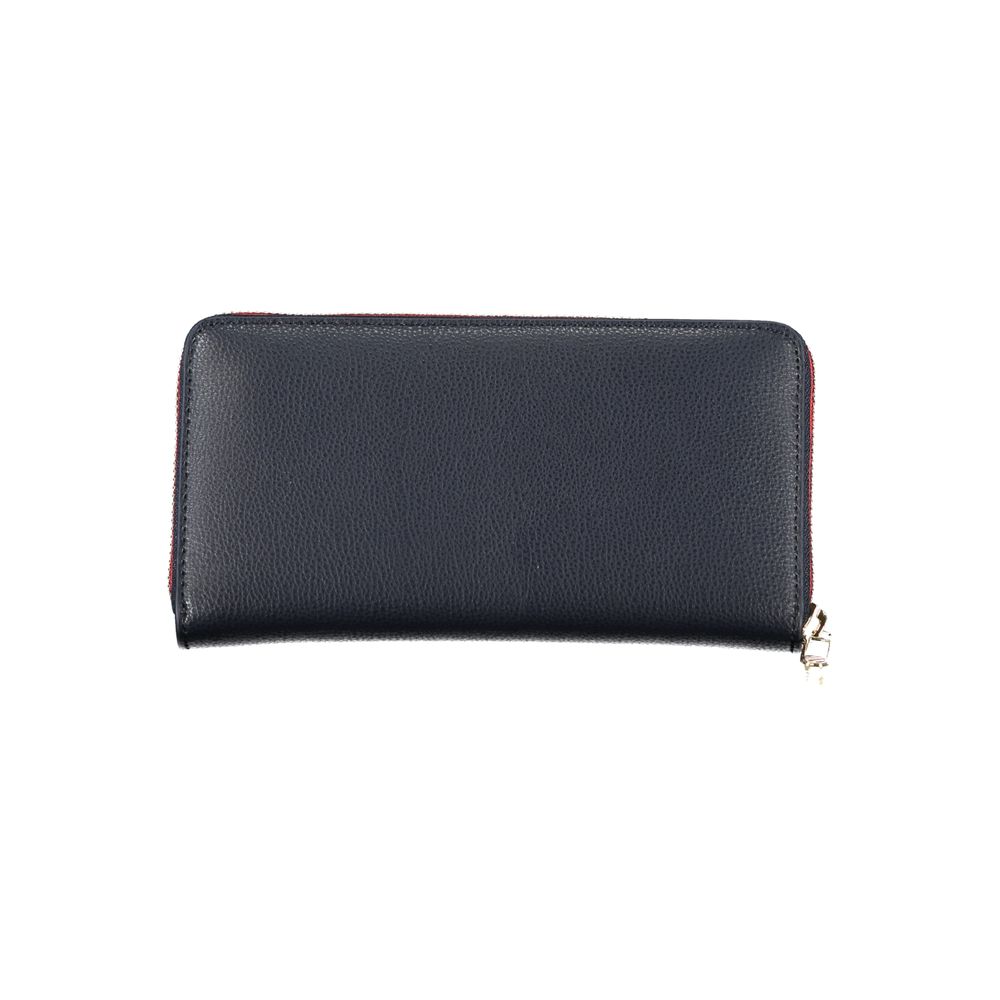 Navy blue zippered wallet from Tommy Hilfiger Elegant Blue Designer Wallet collection