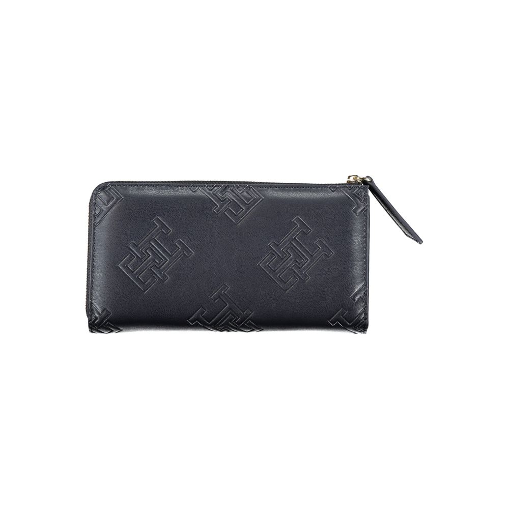 Black leather zip-around wallet from Tommy Hilfiger Elegant Blue collection