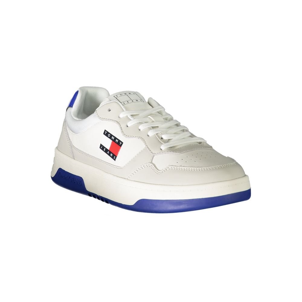 Tommy Hilfiger white leather men sneaker in gray and white design for stylish comfort