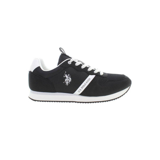 Black and white U.S. Polo Assn sneaker for men made of durable polyester materials