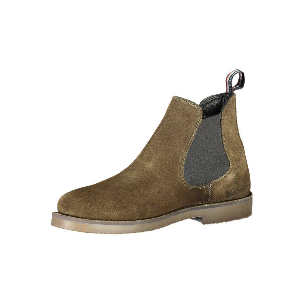 Brown suede Chelsea boot from U.S. POLO ASSN. Green Leather Men Ankle Boot collection