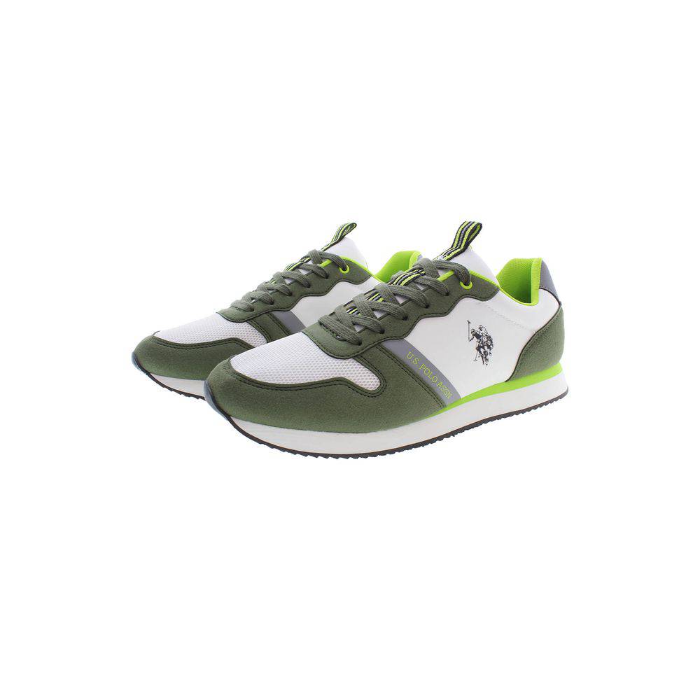 U.S. POLO ASSN. Green Polyester Men Sneakers with stylish design and comfort