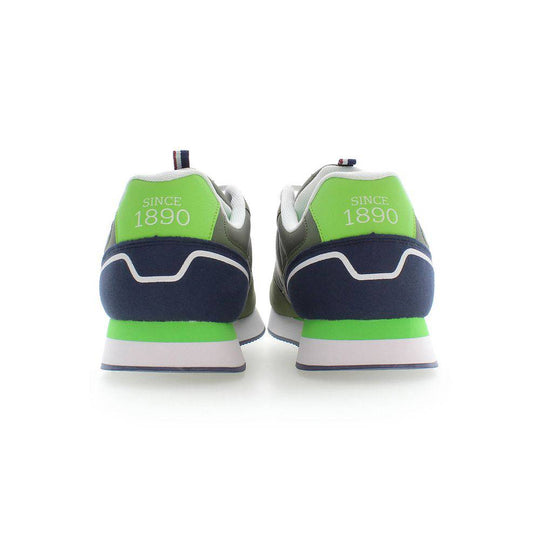 U.S. POLO ASSN. Green and Navy Sneakers for Men in Stylish Polyester Design