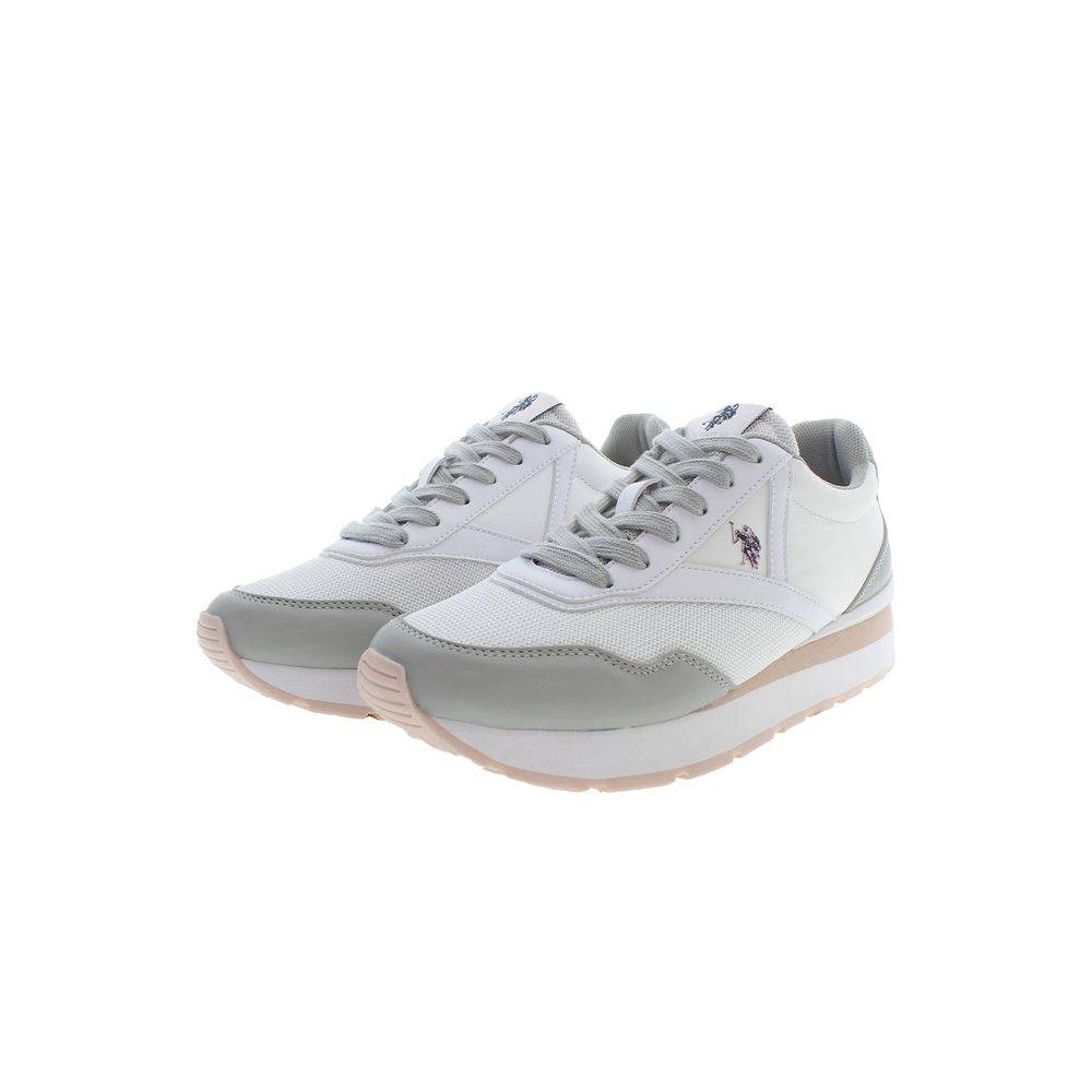 U.S. POLO ASSN. White Polyester Women Sneaker - EU36/US6