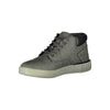 Elegant Gray Lace-Up Boots with Contrast Details