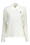 Elegant Long-Sleeved White Polo Shirt