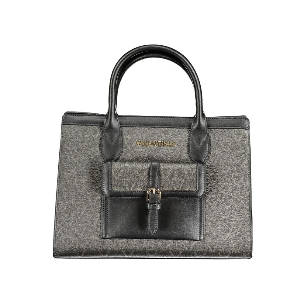 Patterned black and gray tote bag from Valentino Bags Black Polyethylene Handbag collection