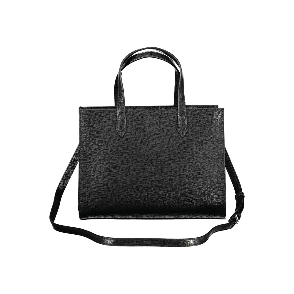 Black leather tote bag with shoulder strap from Valentino Bags Black Polyethylene Women Handbag