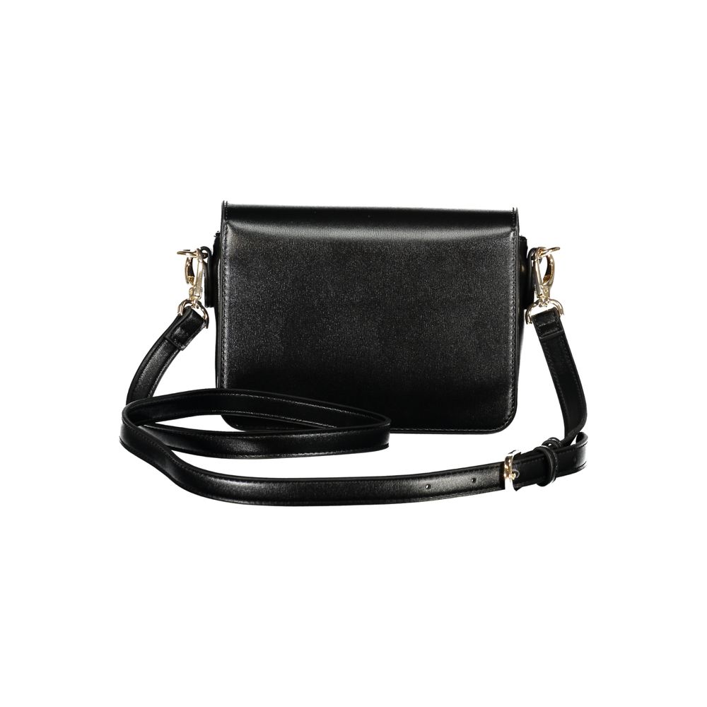 Black leather crossbody bag from Valentino Bags, showcasing a stylish design in polyethylene