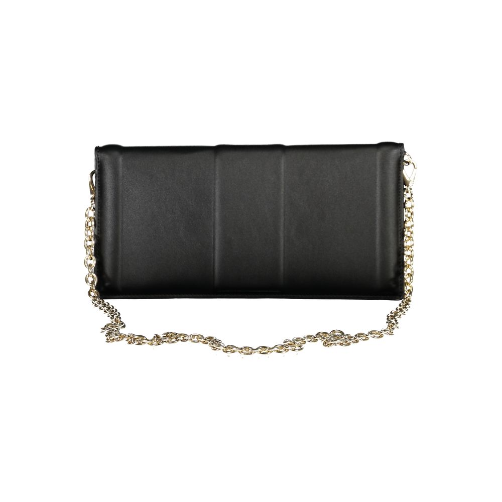 Black rectangular clutch with chain strap from Valentino Bags Black Polyethylene Women Handbag