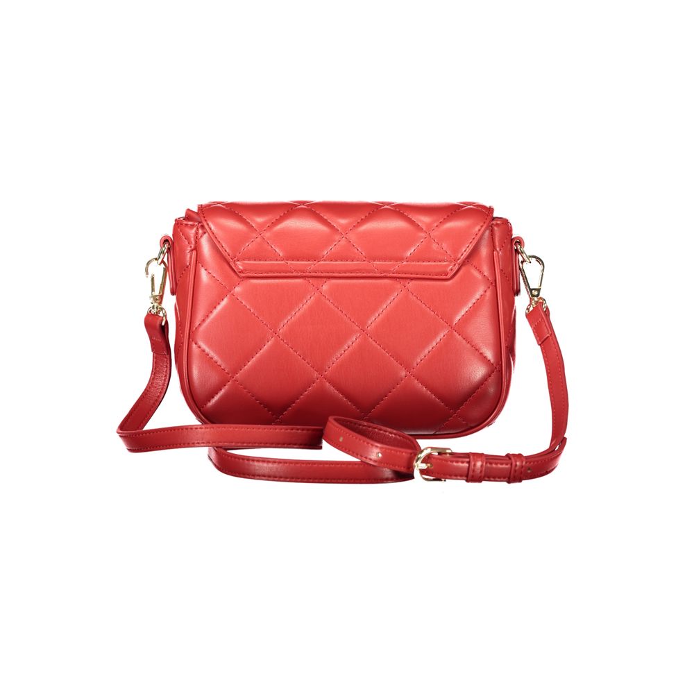 Valentino Bags Red Polyethylene Women Handbag featuring a stylish quilted crossbody design