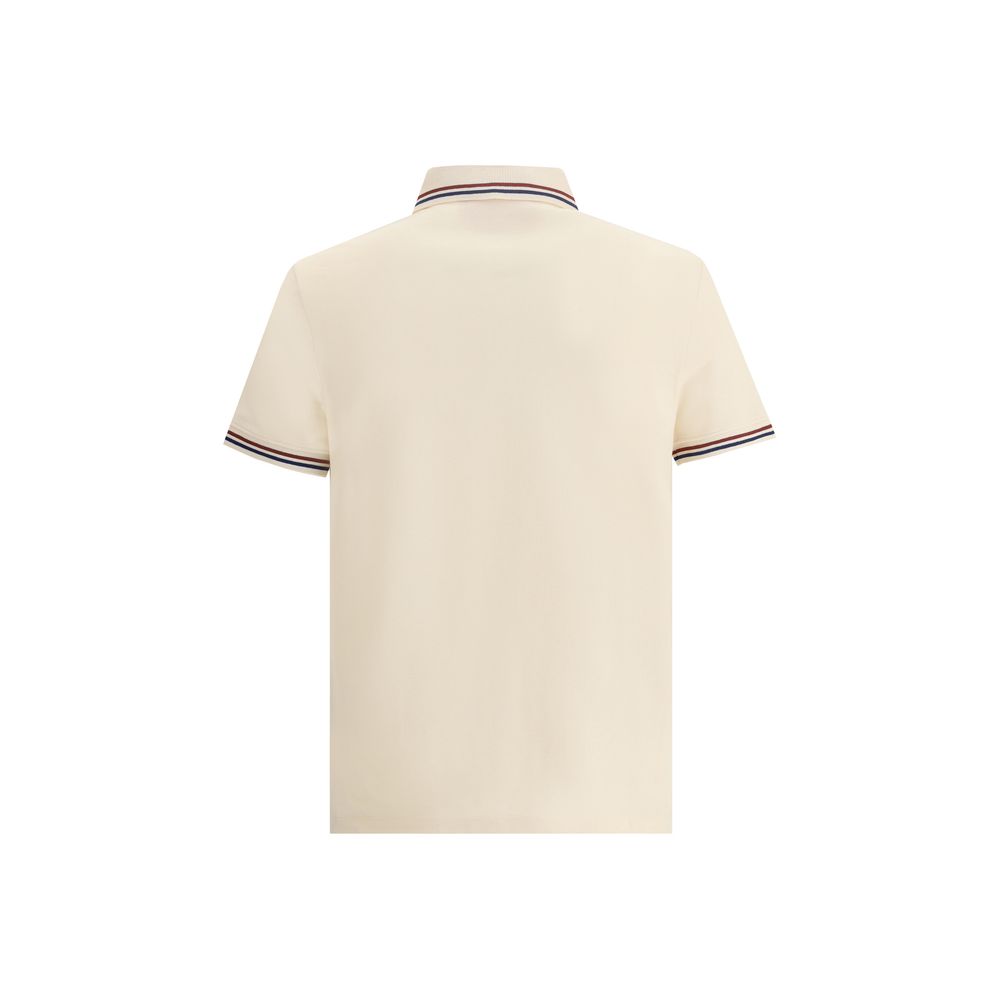 Beige Valentino Pap Polo Shirt with stylish striped trim for a fashionable look