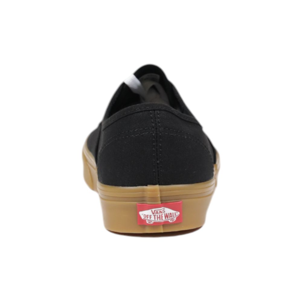 Black Vans fabric sneaker with brown sole, perfect for casual and stylish looks