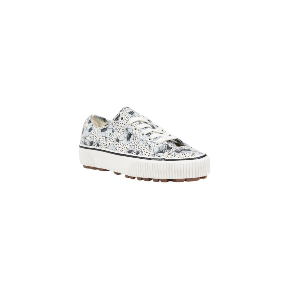 Patterned platform sneaker featuring Vans Blue Leather design for stylish comfort