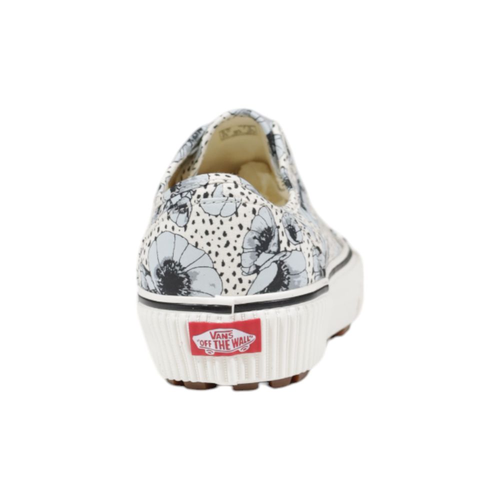 Floral patterned platform slip-on shoe in Vans Blue Leather Sneaker design